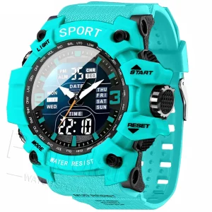 Men's and women's sports watches, tactical hands, large dial, waterproof watch, illuminated timer, alarm clock