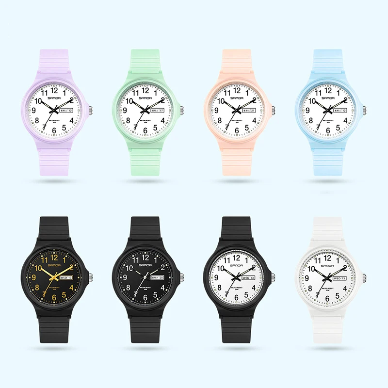 UTHAI L02 Women's Watch Fashion Simple Men's Electronic Quartz Clock Double Calendar 30M Waterproof Student Sports Wristwatches - Image 2