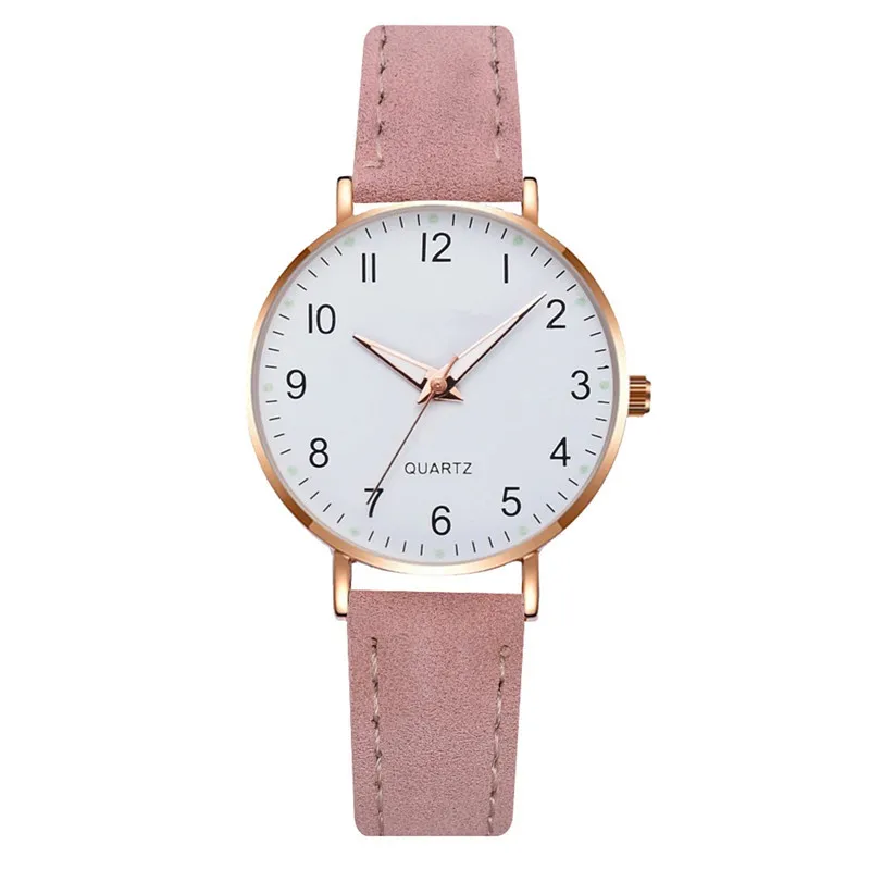 Women Glow in The Dark Round Dial Wrist Watch Leather Strap Retro Quartz Watch Designer Wrist Watches for Casual Daily Office - Image 6