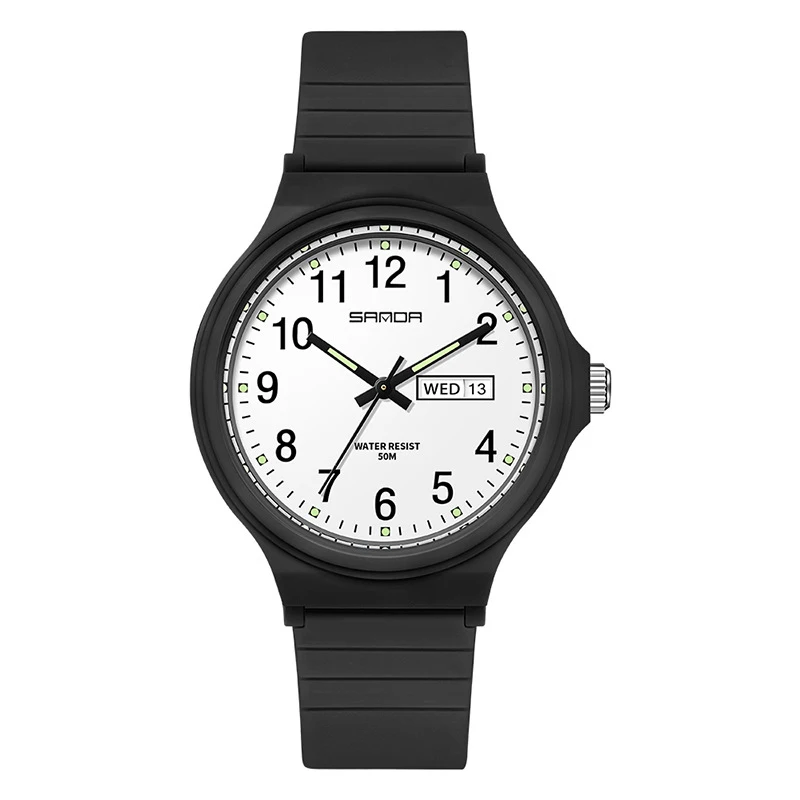UTHAI L02 Women's Watch Fashion Simple Men's Electronic Quartz Clock Double Calendar 30M Waterproof Student Sports Wristwatches - Image 4