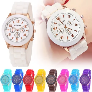 Reloj Mujer Fashion Women Watches White Silicone Jelly Quartz Watch Ladies Dress Wrist Watch Gifts for Girls Relogio Feminino