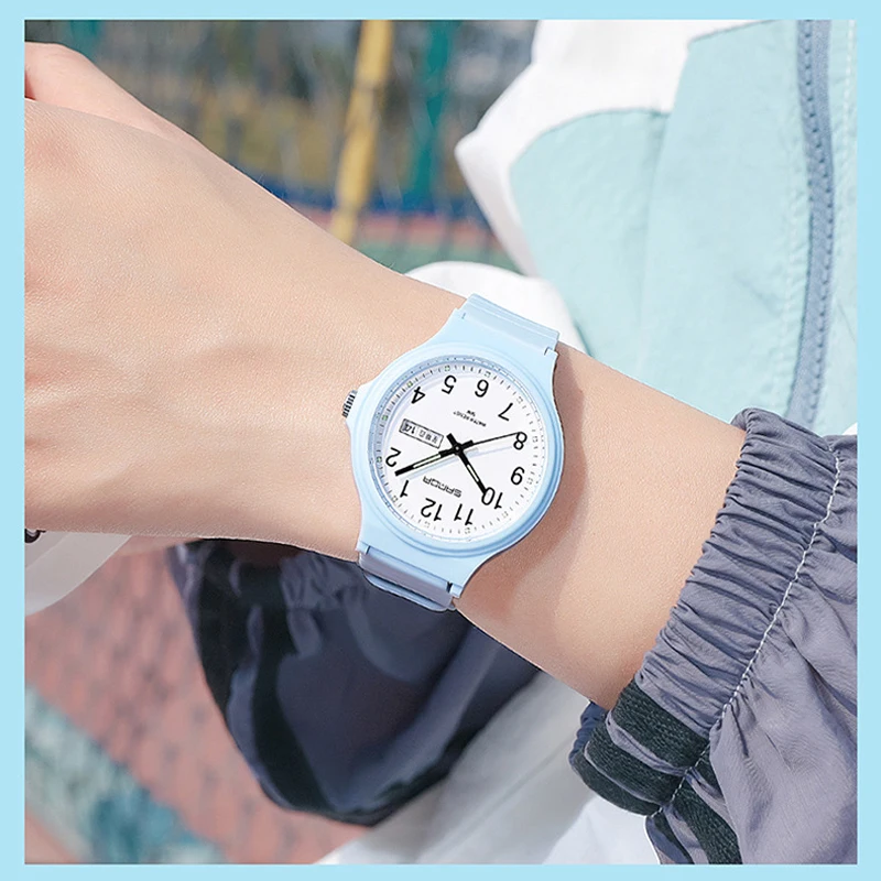 UTHAI L02 Women's Watch Fashion Simple Men's Electronic Quartz Clock Double Calendar 30M Waterproof Student Sports Wristwatches - Image 6