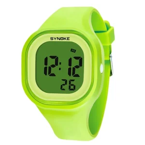 Women's Digital Watch Jelly Silicone Material SYNOKE Brand Waterproof Watch Sports Multifunction Alarms Watches Ladies