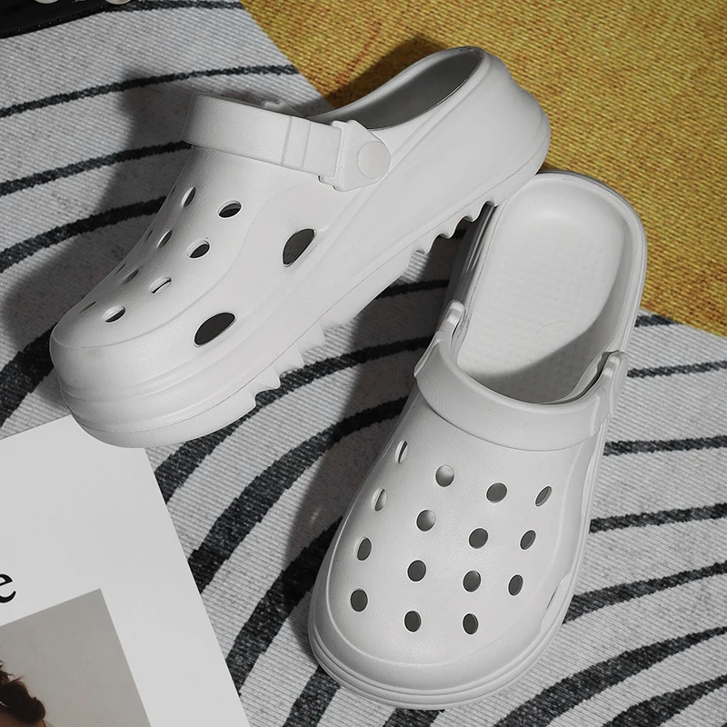Hollow Out Closed Toe Summer Sandals Women 2024 Thick Bottom Platform Sandals Woman Solid Color Non-slip Soft Sole Beach Shoes - Image 4