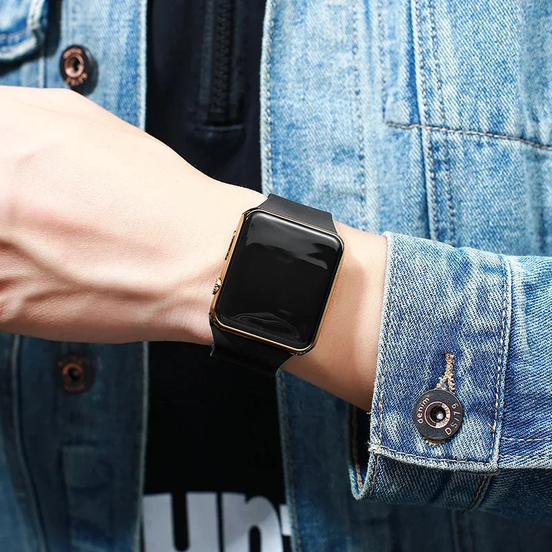 Simple Digital Watch for Men Women Fashion Sport LED Electronic Watch Black Silicone Wristband Casual Mens Watch Reloj Hombre - Image 2