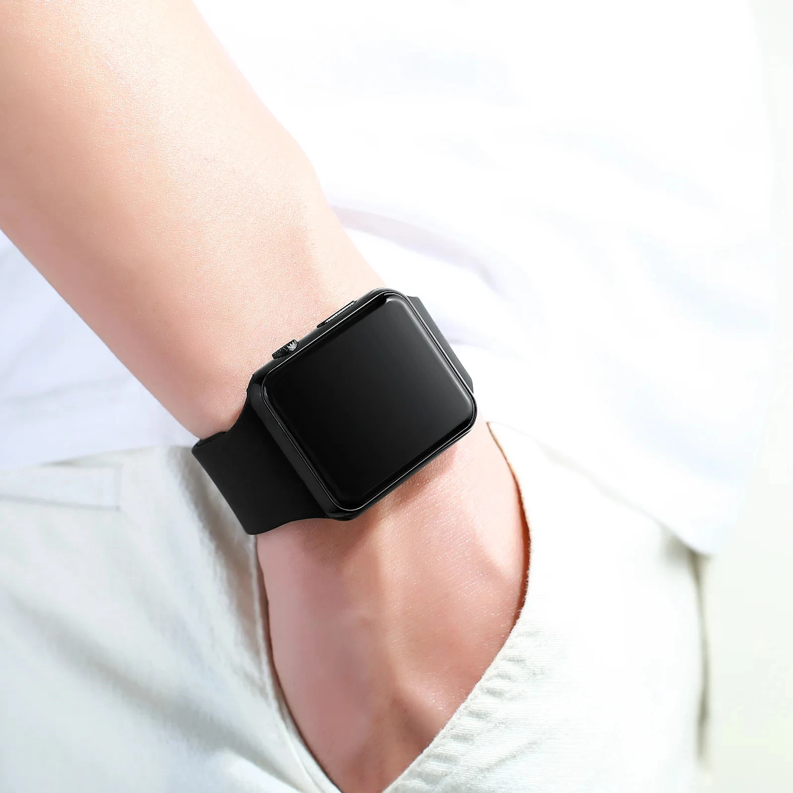 Simple Digital Watch for Men Women Fashion Sport LED Electronic Watch Black Silicone Wristband Casual Mens Watch Reloj Hombre - Image 4
