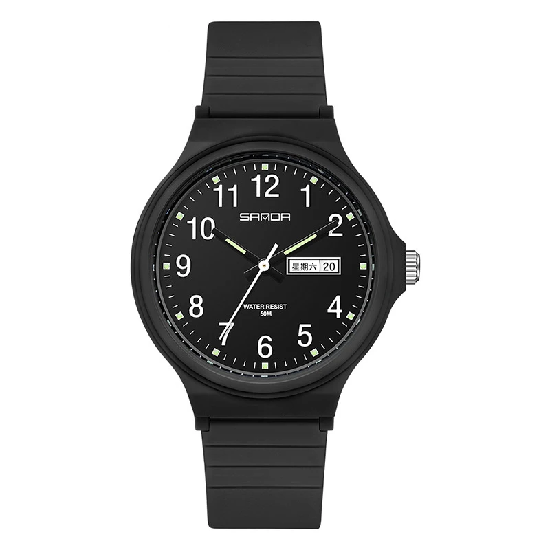 UTHAI L02 Women's Watch Fashion Simple Men's Electronic Quartz Clock Double Calendar 30M Waterproof Student Sports Wristwatches - Image 5