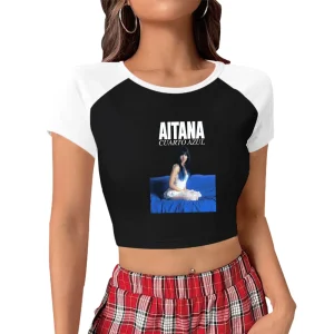 Singer Aitana Cuarto Azul Tour Graphic T-Shirt Girls Fashion Women O-Neck Short Sleeve